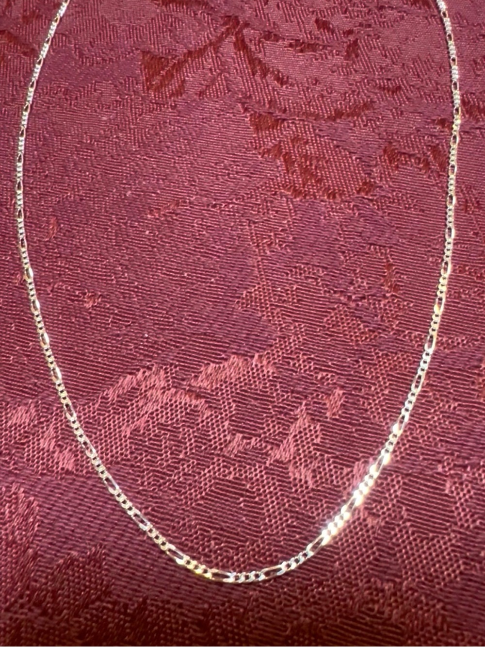 NWT 22” Solid Sterling Silver Figaro Link Necklace